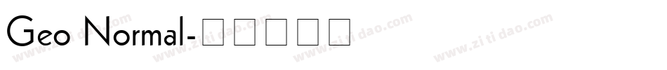 Geo Normal字体转换